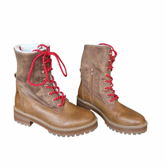 Call it Spring ladies Vegan Chunky, lace-up combat boot style-side zips-SIZE 9 - Picture 10 of 10